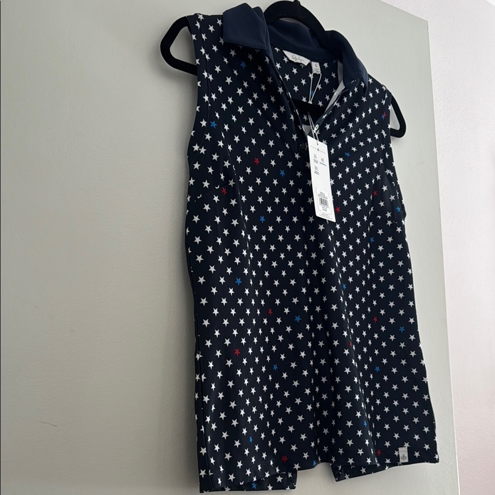 NWT Lady Hagen Midnight Star Sleeveless polo Top size Small - Picture 6 of 9